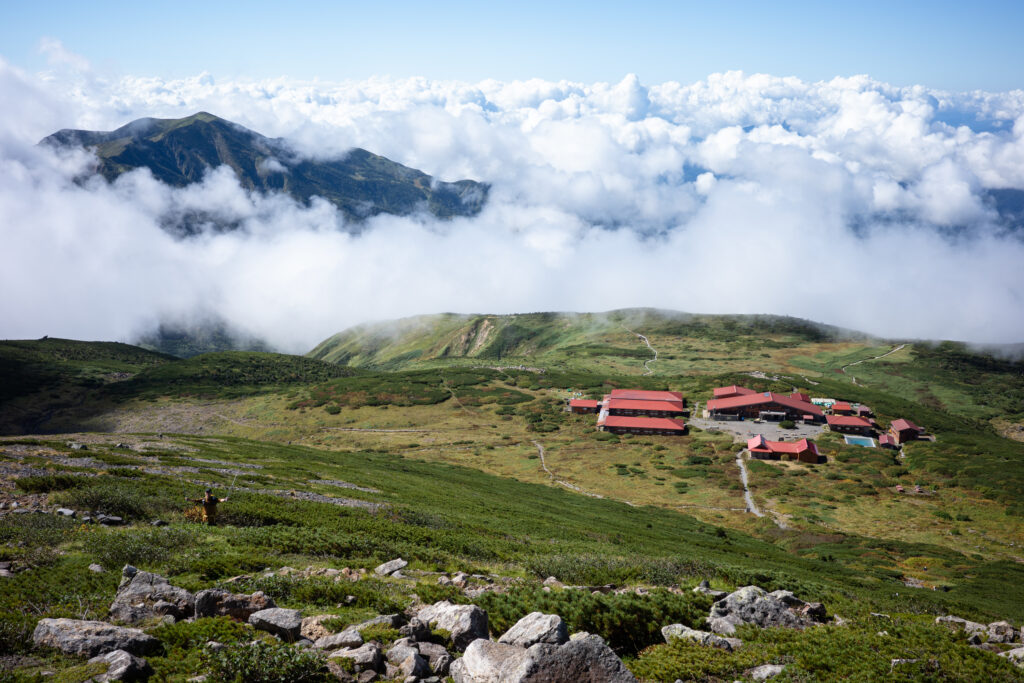 白山山頂の景色